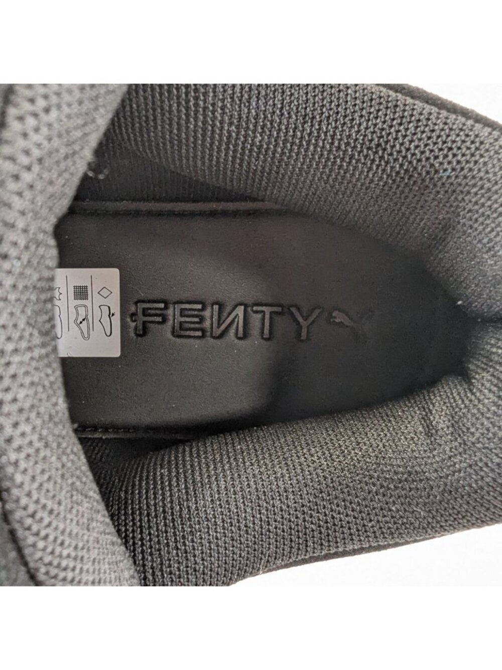 Puma x Rihanna Fenty Creeper Platform Shoes Womens 8.5 Black White Gum 399332-01 - Picture 11 of 12